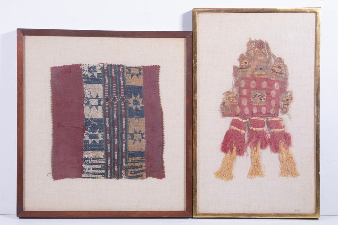(8) PERUVIAN TEXTILES & (2) COPTIC, FRAMED - 4