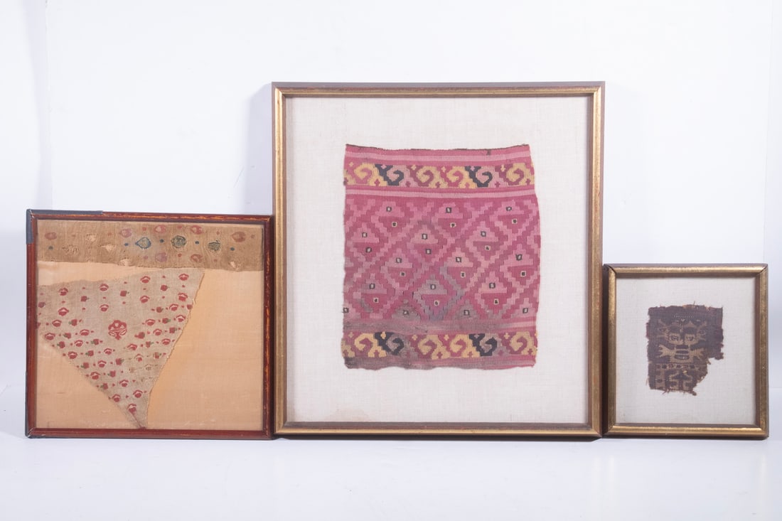 (8) PERUVIAN TEXTILES & (2) COPTIC, FRAMED - 5