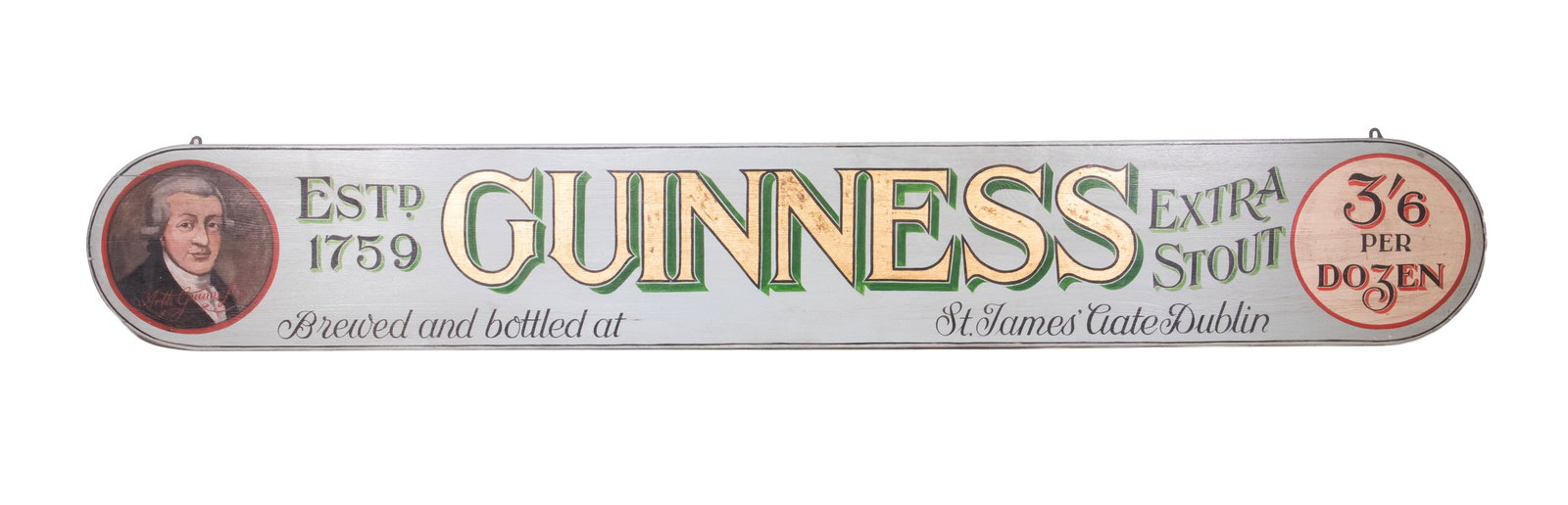 GUINNESS PAINTED WOOD PRESENTATION PANEL (7' 11") (1 of 2)