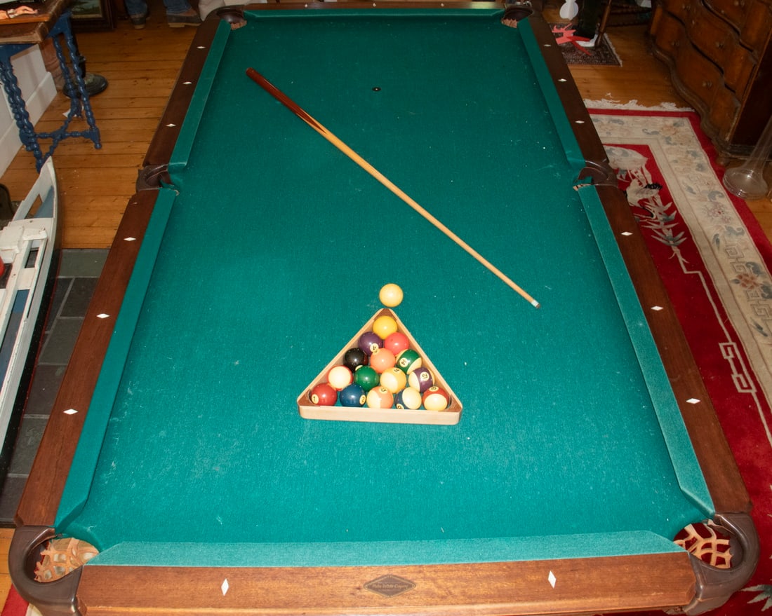 VICTORIAN WALNUT POOL TABLE - 2