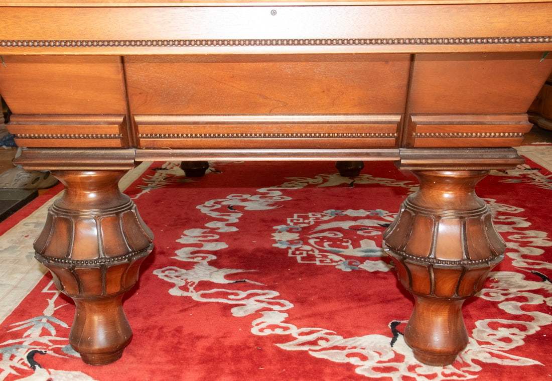 VICTORIAN WALNUT POOL TABLE - 4