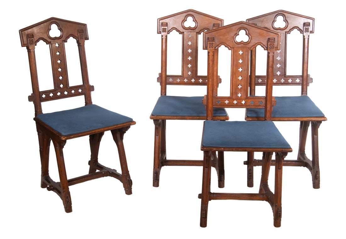 F.W. KRAUSE GOTHIC REVIVAL SIDE CHAIRS (1 of 2)