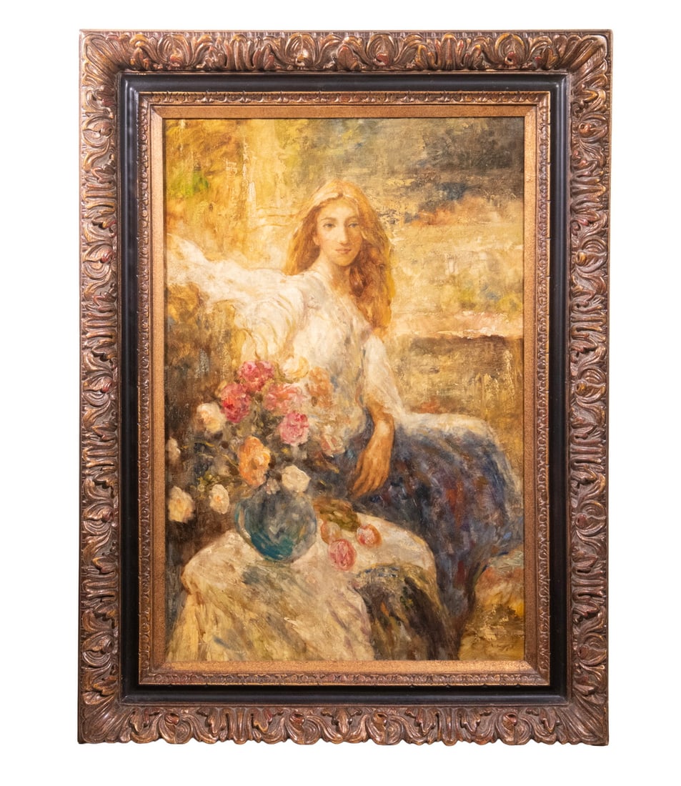IMPRESSIONIST PORTRAIT OF WOMAN SIGNED "MCMANUS" (1 of 4)