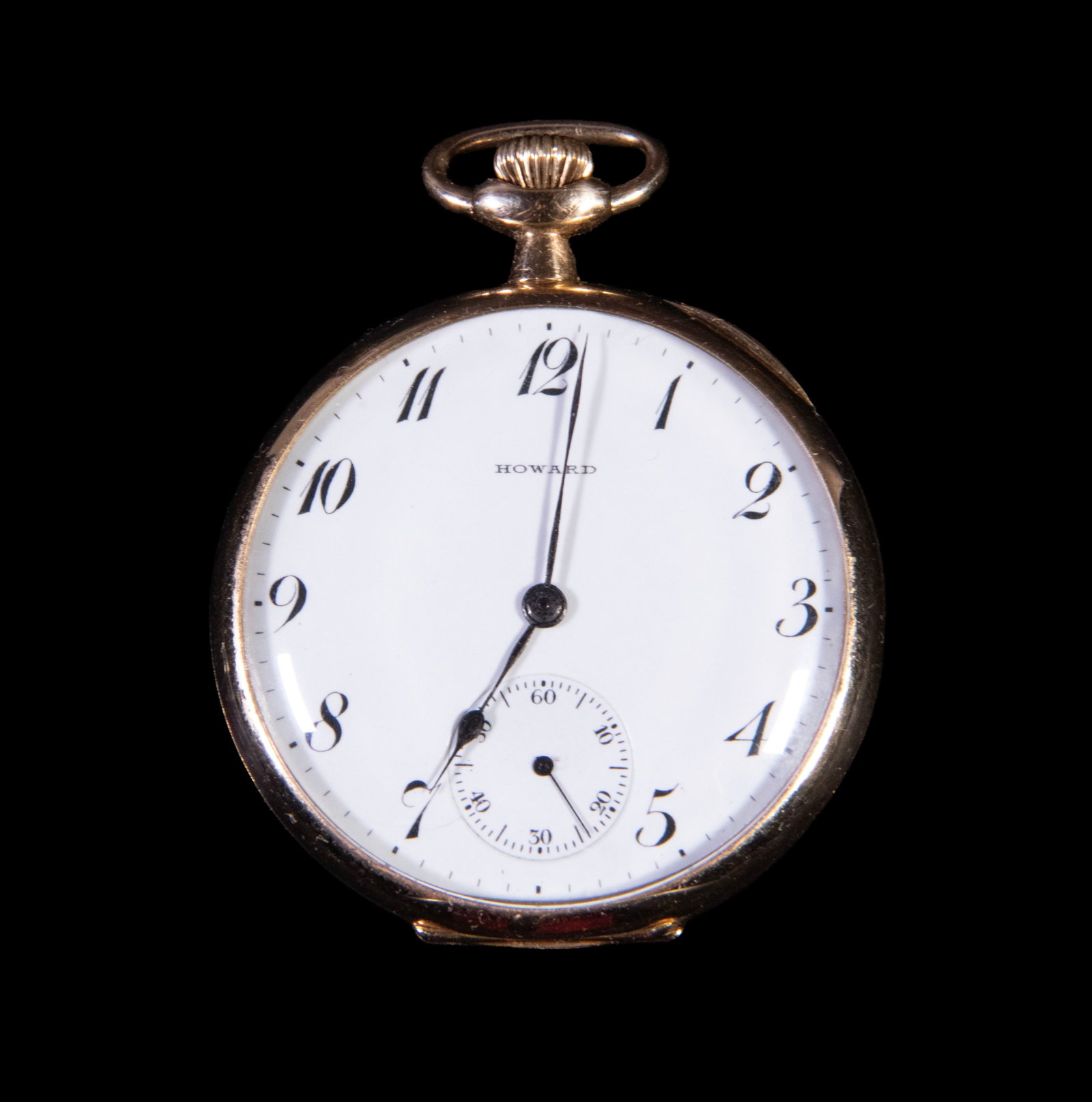 14K GOLD E. HOWARD POCKET WATCH WWI PRESENTATION (1 of 6)