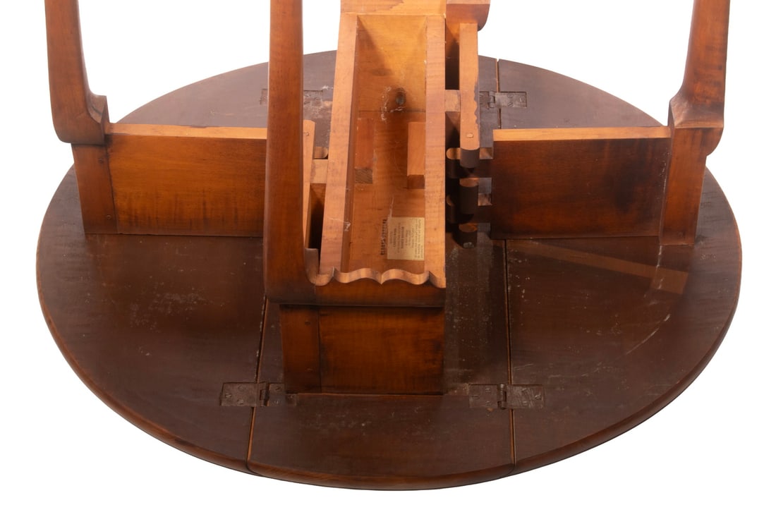 ELDRED WHEELER TIGER MAPLE DIMINUATIVE DROP LEAF TABLE - 3