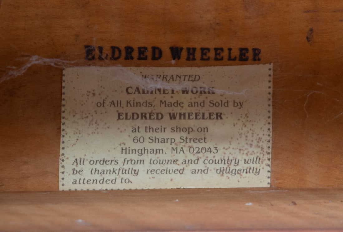 ELDRED WHEELER TIGER MAPLE DIMINUATIVE DROP LEAF TABLE - 4