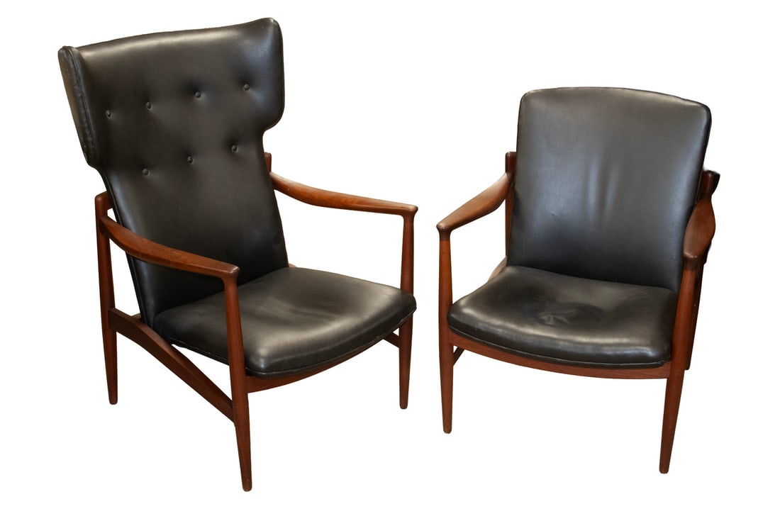 (2) K. RASMUSSEN MIDCENTURY RECLINING LOUNGE CHAIRS (1 of 5)