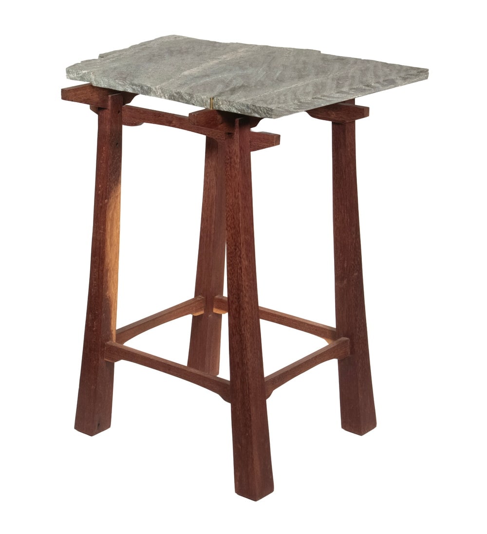 RAY CORBONE STONE AND WOOD TABLE (1 of 2)
