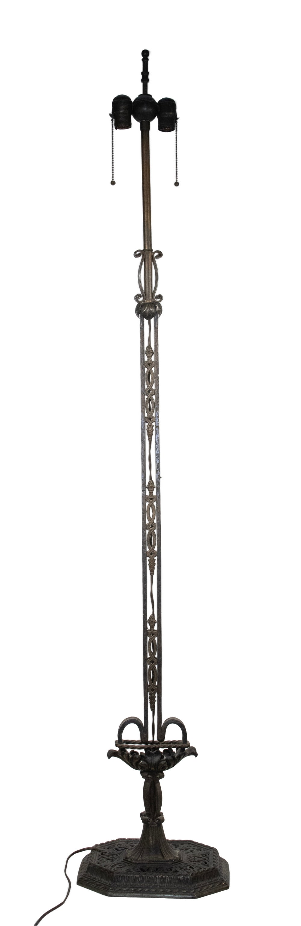 CIRCA 1910 WROUGHT IRON FLOOR LAMP (1 of 2)