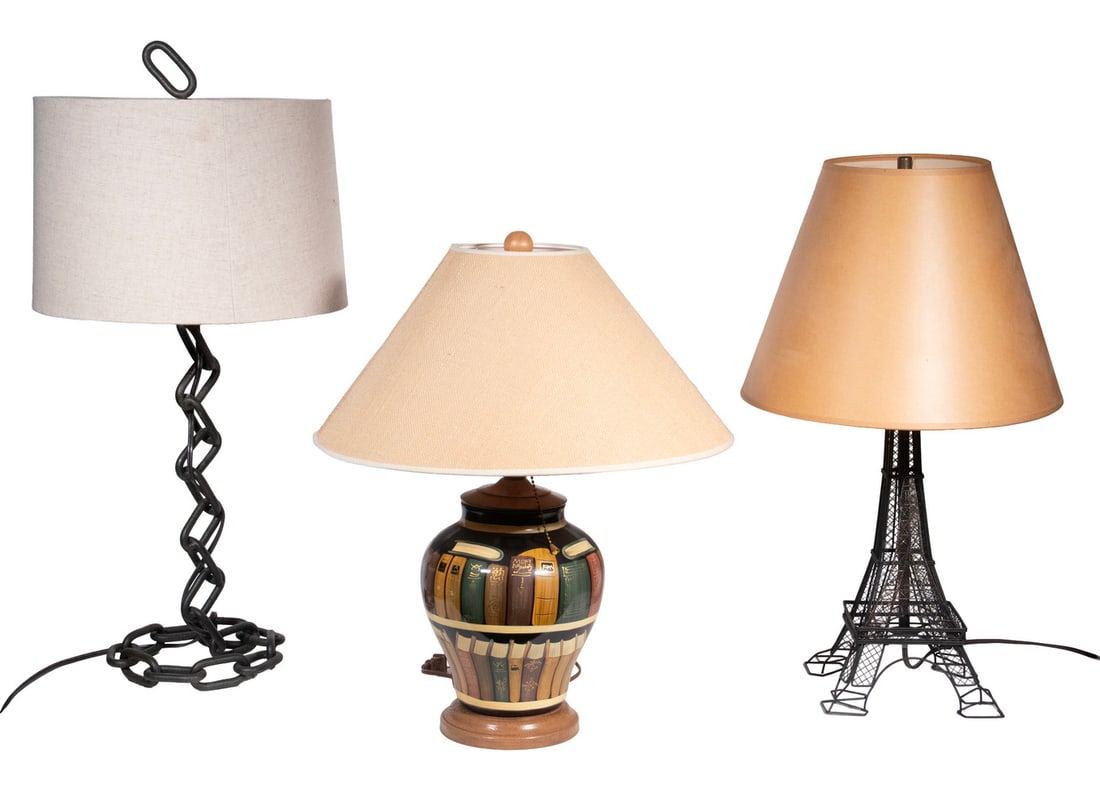 (3) CONTEMPORARY TABLE LAMPS (1 of 1)