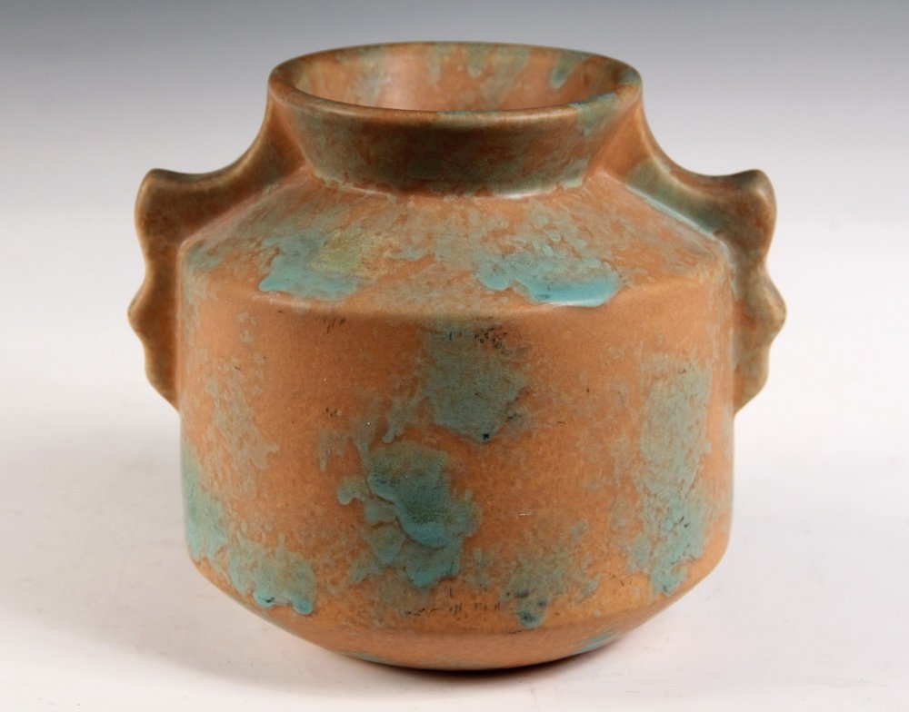 RARE WELLER VASE - Teco-Form Vase in cylindrical shape