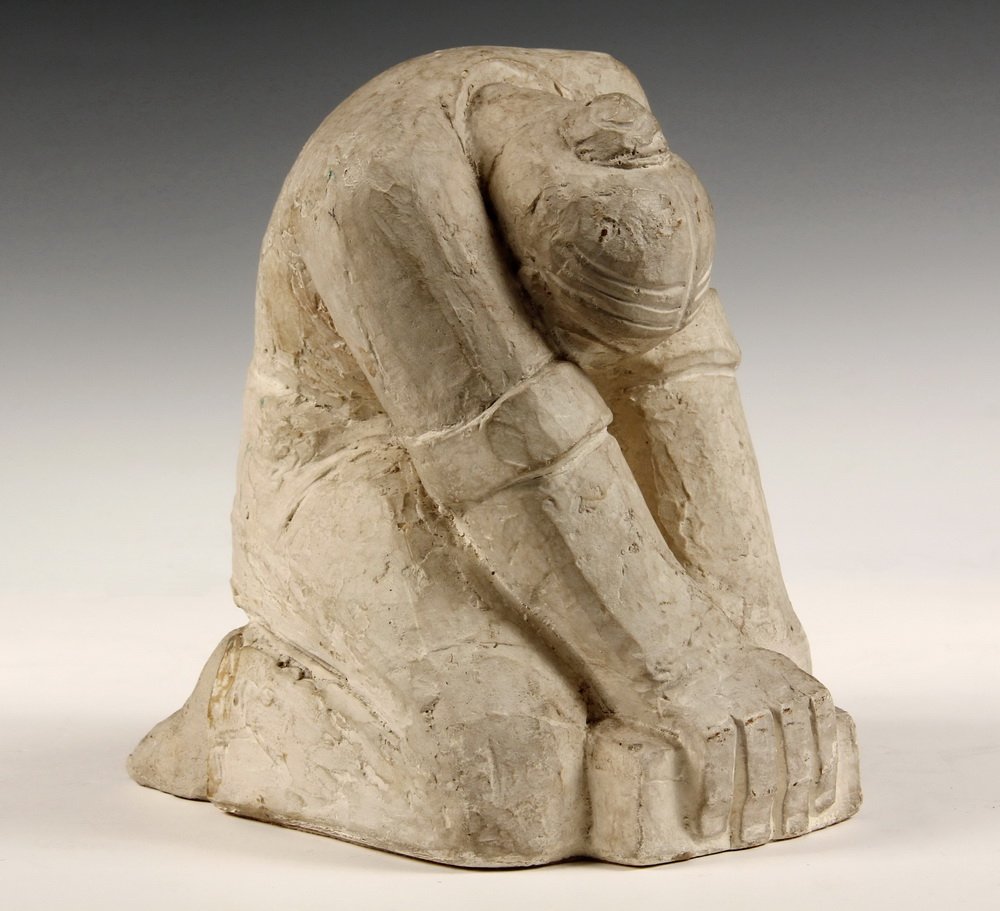 FRANC (DOROTHY) EPPING; (NY/RI, 1910 - ?), The Cleaner,: FRANC (DOROTHY) EPPING; (NY/RI, 1910 - ?), The Cleaner, signed "Franc Epping" and marked "Copr Robinson Galleries, New York City". Cast plaster, 8" tall. Good condition, minor soiling.