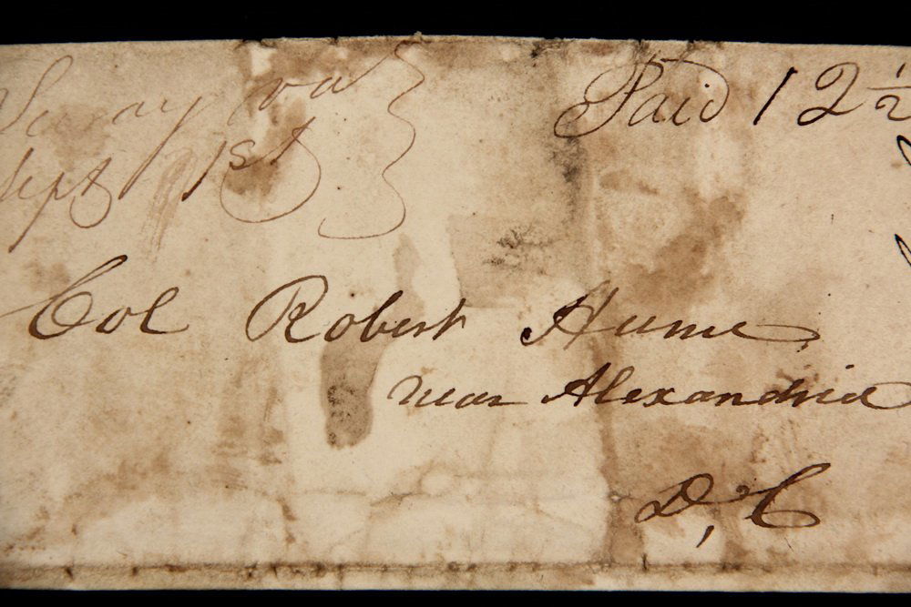 COL ROBERT HUME PAPERS - Approx (45) Deeds &: COL ROBERT HUME PAPERS - Approx (45) Deeds & Correspondence of Col Robert & Lydia Hume, Surrey, Alexandria, Virginia, dating 1790s to 1830s, found in papers of Bataille Muse.