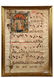 LARGE ILLUMINATED PARCHMENT - Medieval Antiphonal Leaf,