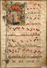 LARGE ILLUMINATED PARCHMENT - Medieval Antiphonal Leaf, - 2