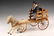 FRENCH MECHANICAL TOY - White Horse Pulling Wooden Cart