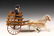 FRENCH MECHANICAL TOY - White Horse Pulling Wooden Cart - 2