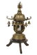 JAPANESE TEMPLE LANTERN - Bronze Lantern set on Wooden