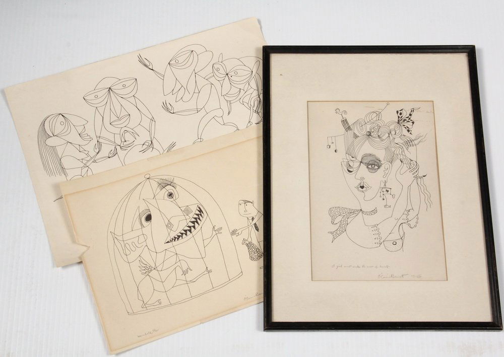 OLIVER O'CONNOR BARRETT (NY/OH, 1908-1987) - Eight: OLIVER O'CONNOR BARRETT (NY/OH, 1908-1987) - Eight Lithographs, all signed, titled and numbered 50/400 in pencil, including: one framed "A Girl Must Make the Most of Herself", OS: 14" x 10 1/2", SS: 9