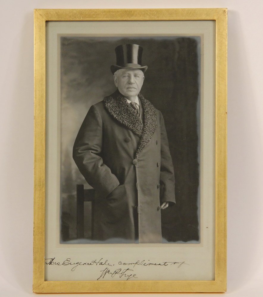 PHOTOGRAPH - Framed Photograph of William Hyde: PHOTOGRAPH - Framed Photograph of William Hyde inscribed to Mrs. Eugene Hale.