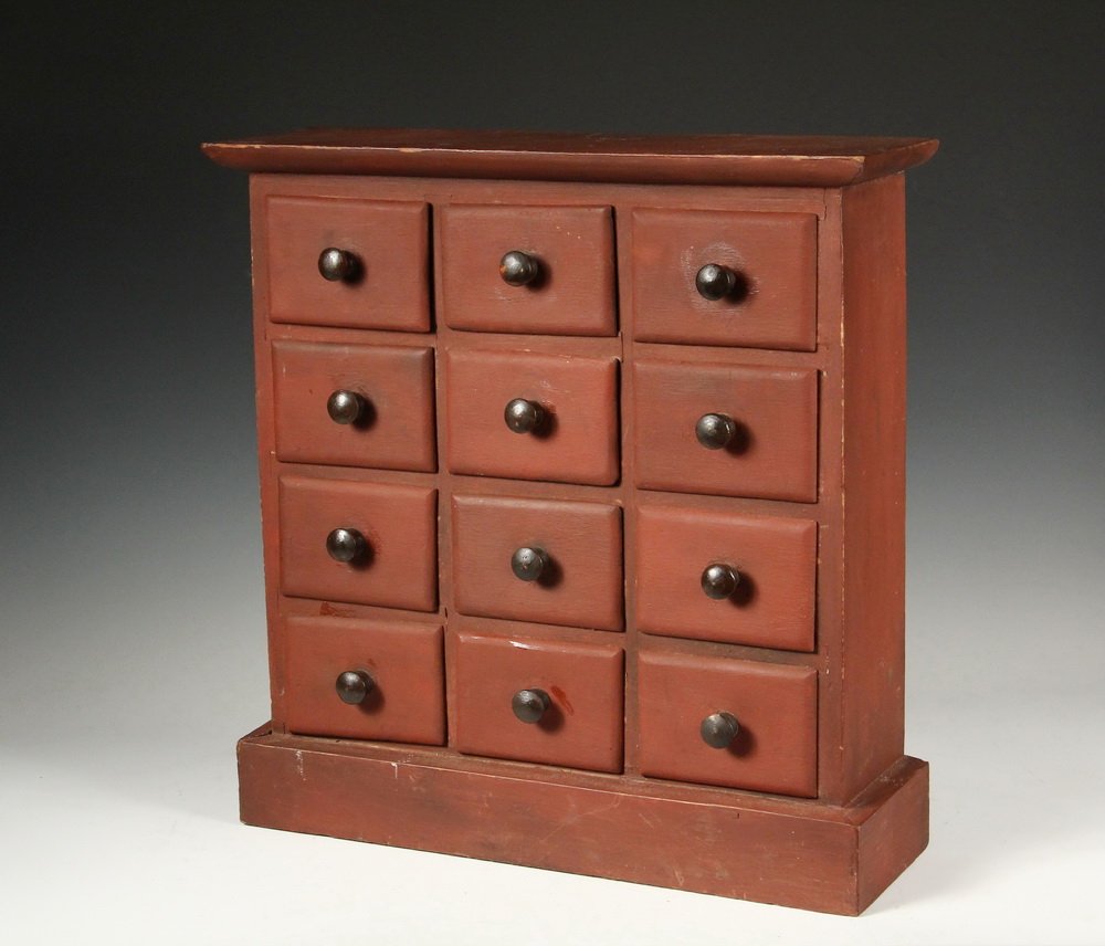 COUNTRY STORE SPICE CABINET - Early 19th c. Maine (1 of 3)