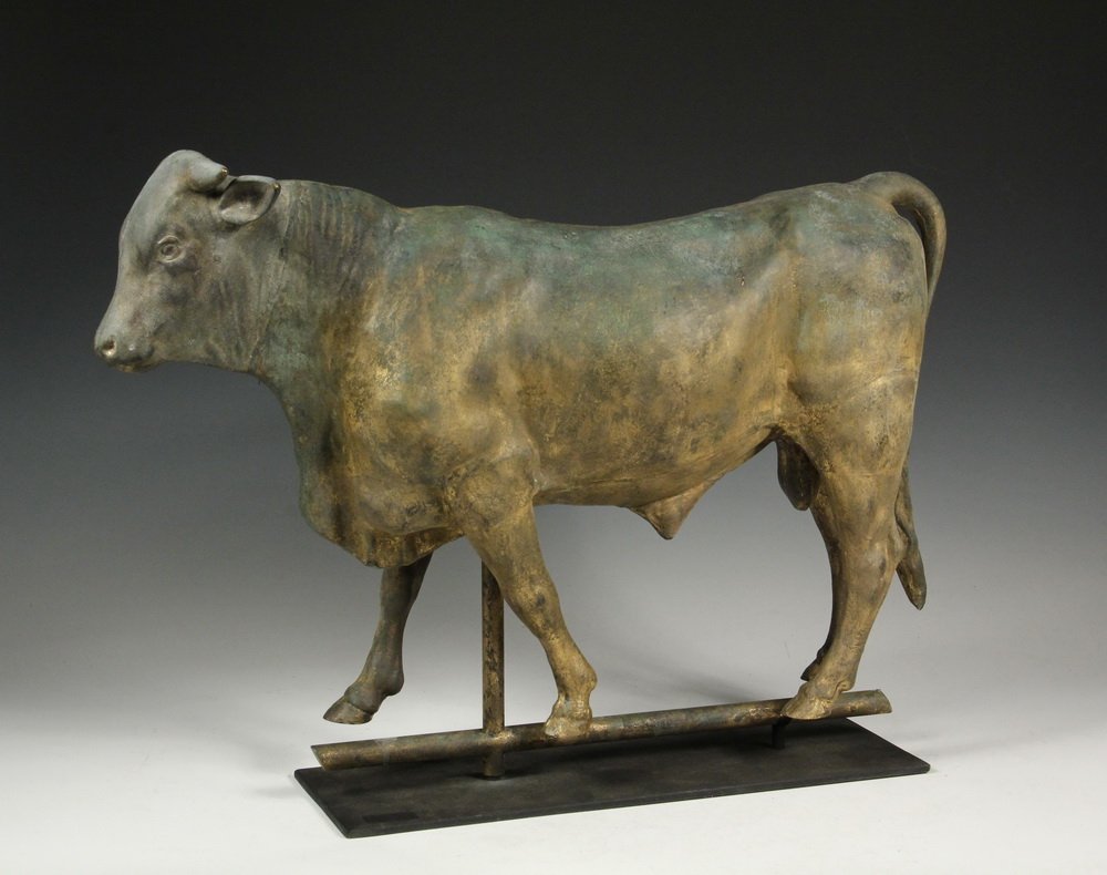 WEATHERVANE - Full-Bodied Realistic Bull in copper and (1 of 8)