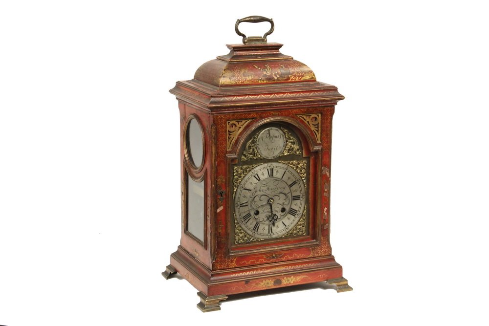CHIPPENDALE STYLE BRACKET CLOCK - 19th c. Chinoiserie (1 of 9)