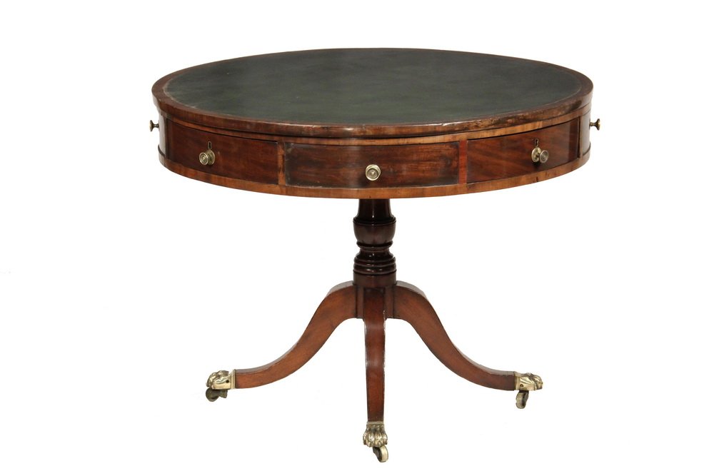 RENT OR DRUM TABLE - Classical Revival Round Table, (1 of 5)