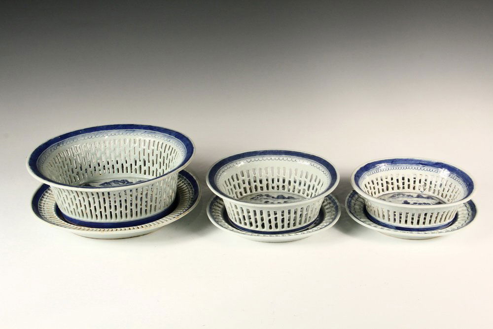 (6) CHINESE EXPORT SERVING PIECES - 18th/19th c. Canton (1 of 2)