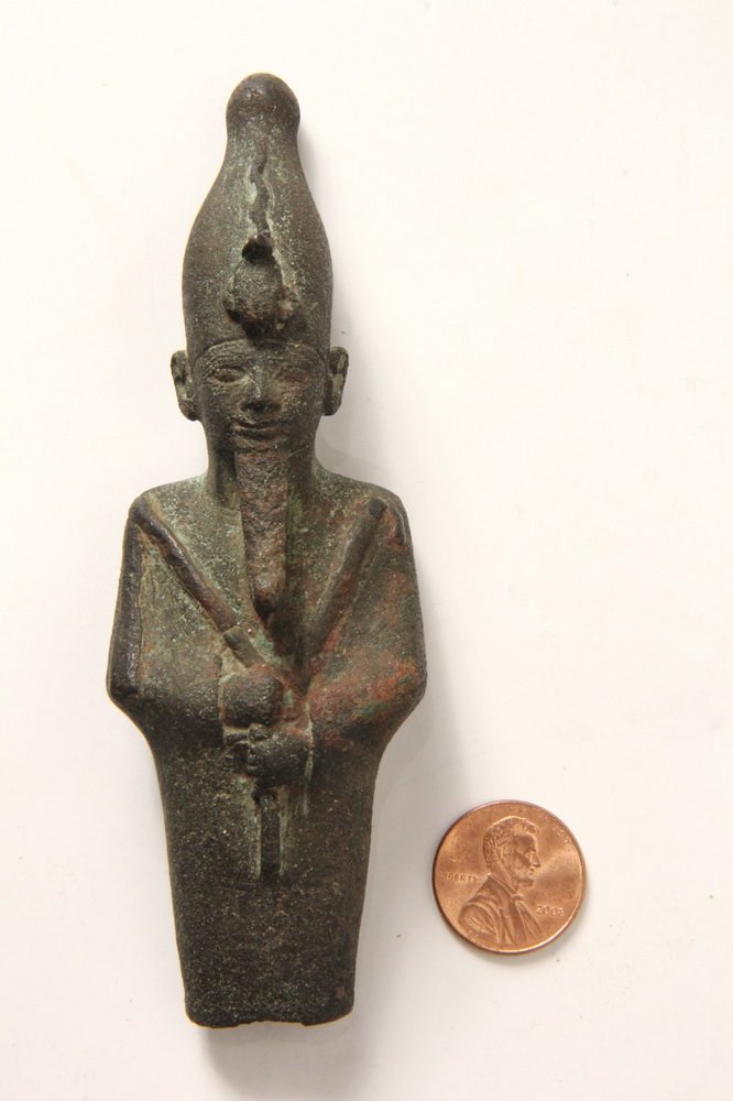 EGYPTIAN BRONZE - Miniature Figure of the Pharaoh, (1 of 3)