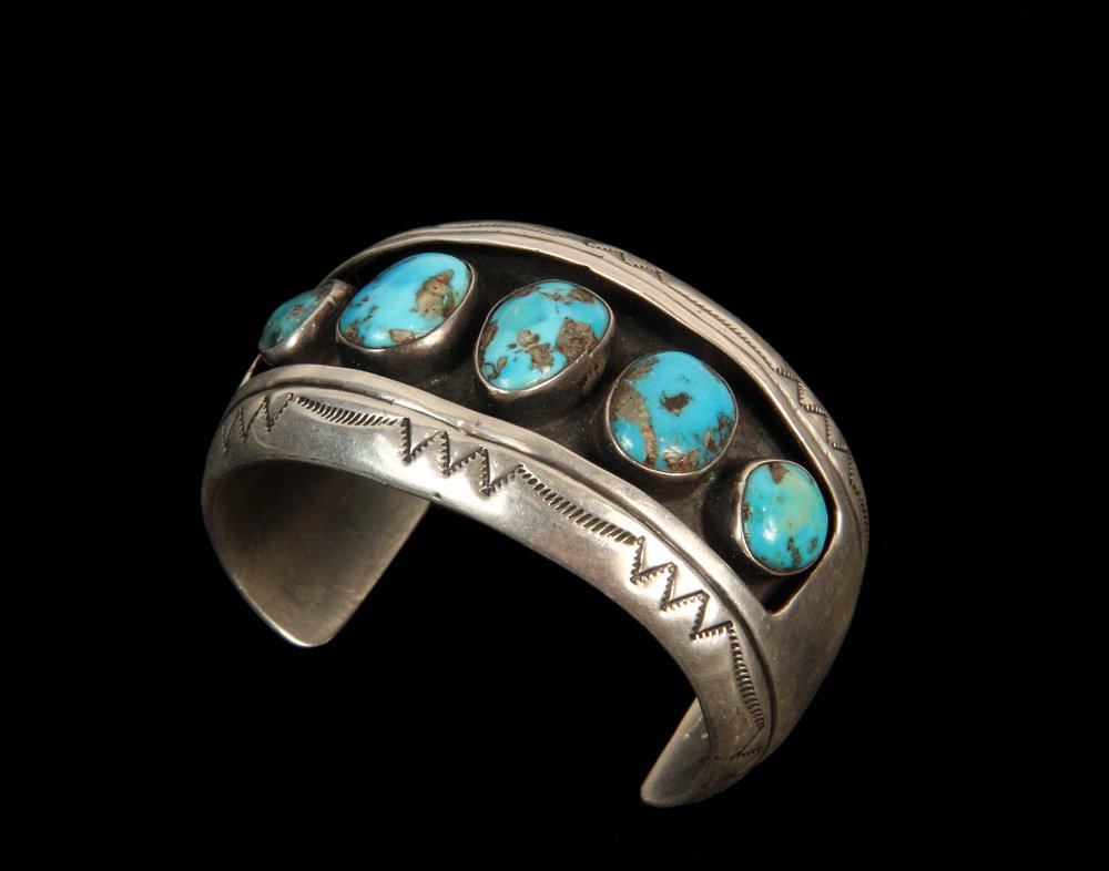 BRACELET - Native American Made Sterling Silver and (1 of 2)