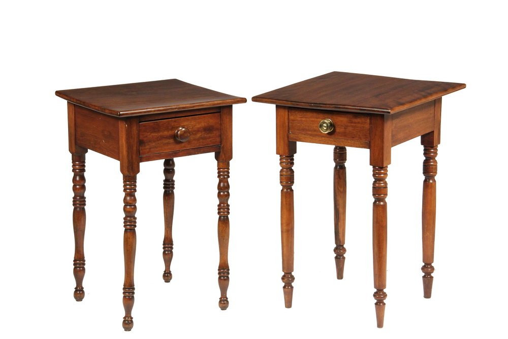 (2) MAINE LAMP STANDS - Vintage One Drawer Stands, each (1 of 2)