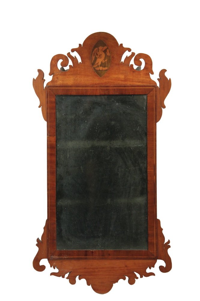 CHIPPENDALE MIRROR - Period Mirror with typical lobed (1 of 3)