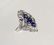 LADY'S RING - Edwardian Platinum, Sapphire and Diamond - 2