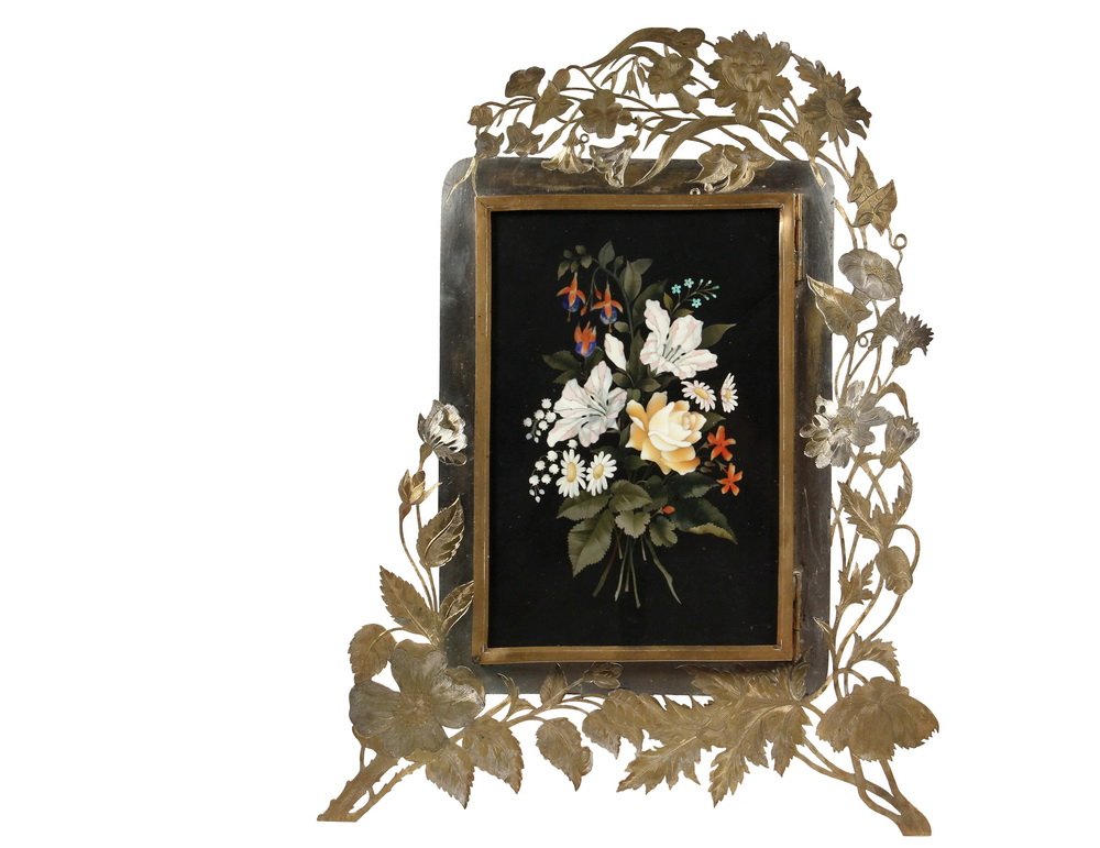 FRAME WITH PIETRA DURA PLAQUE - 19th c. Italian (1 of 4)
