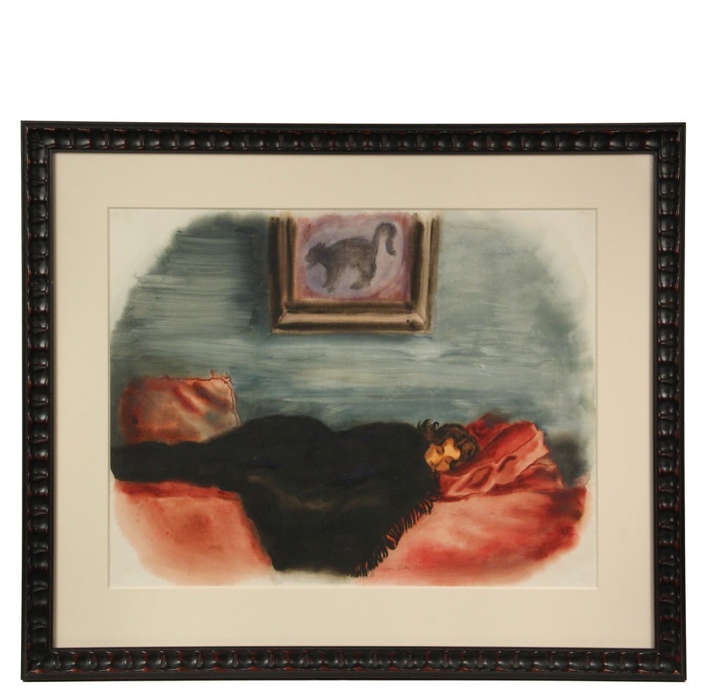 CHRIS RITTER (KS/ME/NY, 1906-1976) - "Francis Napping", (1 of 3)