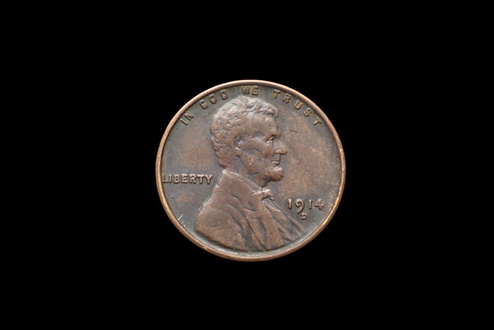 COIN - (1) 1914-D Lincoln Cent, 'Key Date', VF-25 (1 of 2)