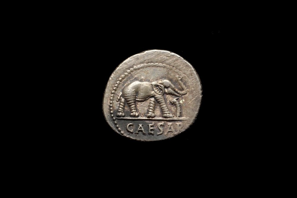 COIN - (1) Julius Caesar 54-51 BC, AR Denarius, (1 of 2)