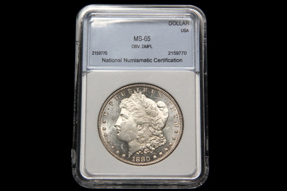 COIN - (1) 1880-S Morgan Dollar NNC MS-65 Obv Dmpl. (1 of 3)