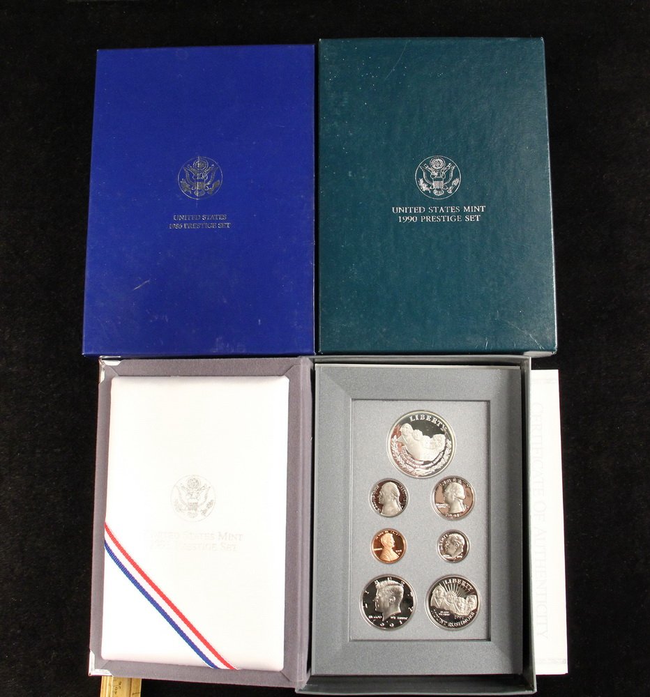 COINS - (3) Prestige Proof Sets include: (1) 1986; (1) (1 of 2)