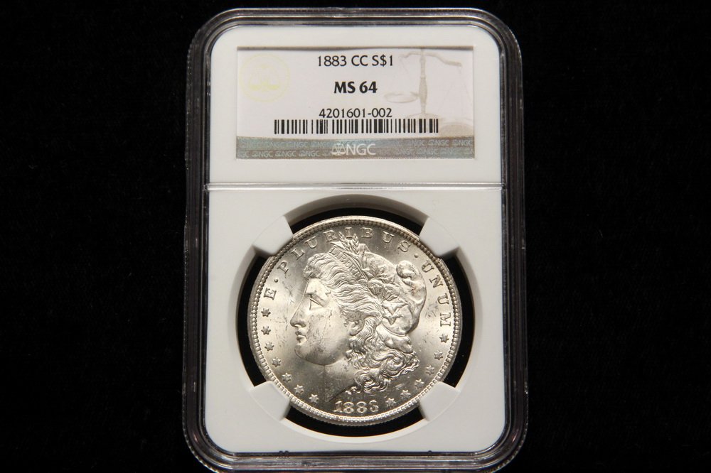 COIN - (1) 1883-CC Morgan Dollar, NGC MS 64. (1 of 3)