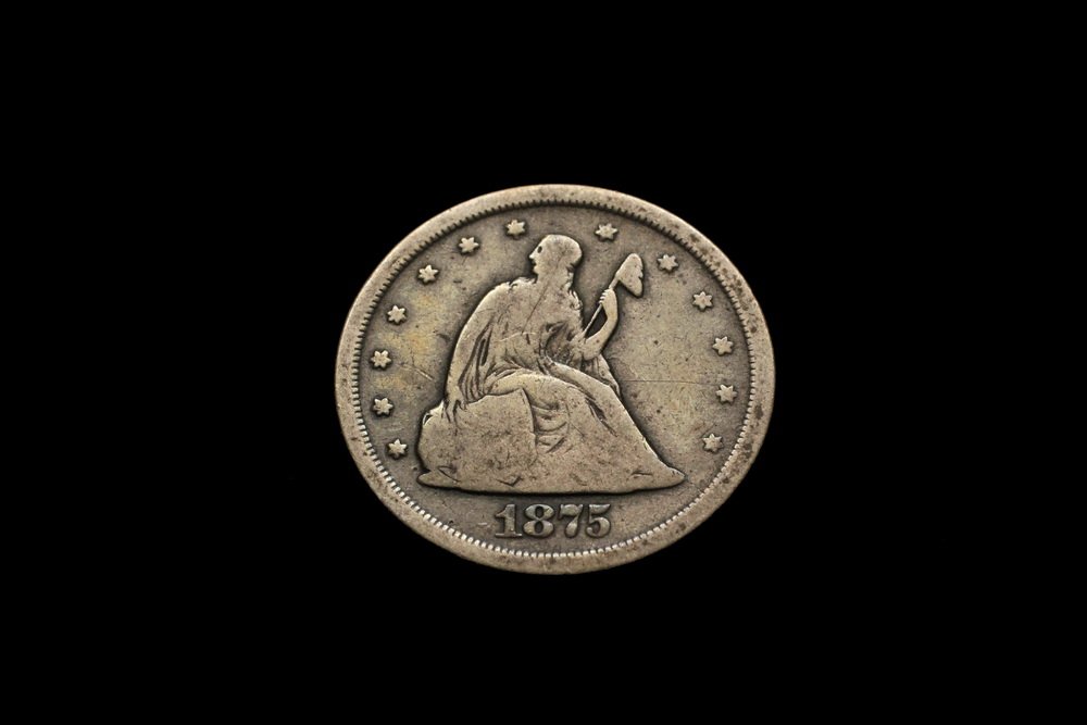 COIN - (1) 1875-S 20 Cent Coin. (1 of 2)