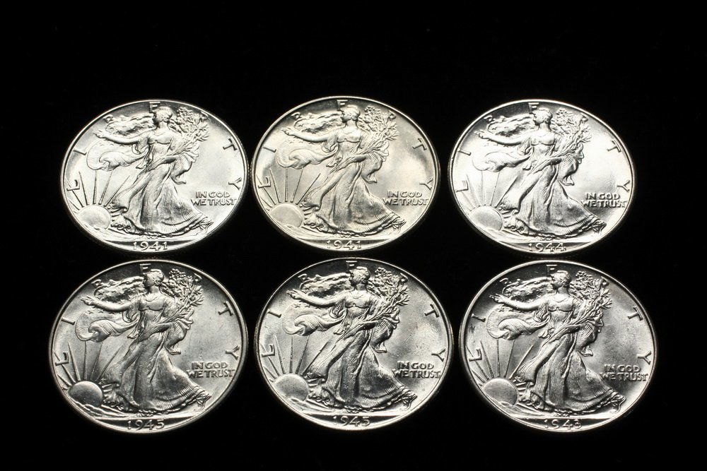 COINS - (6) Walking Liberty Half Dollars, BU. (1 of 2)