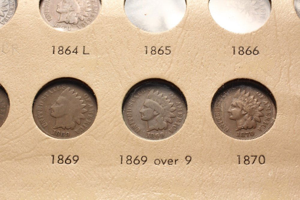 BOOK OF COINS - Set of Indian Head Cents in Dansco (1 of 4)