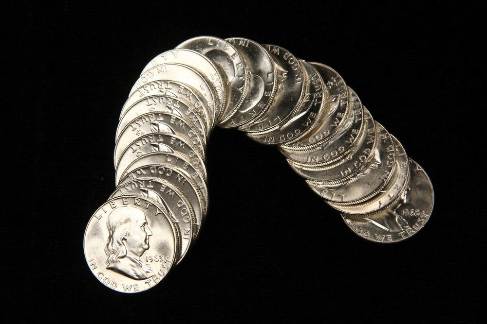 COINS - (1) Roll of 1963-D Franklin Half Dollars. BU. (1 of 1)