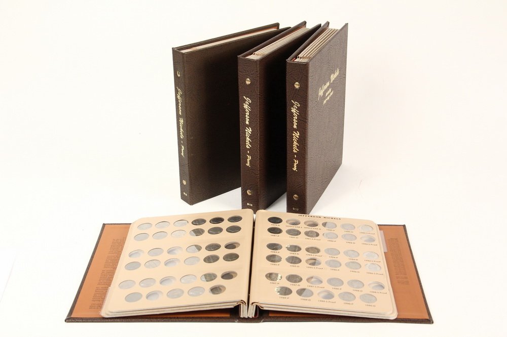BOOKS OF COINS - (4) Sets of Jefferson Nickels, (1 of 1)