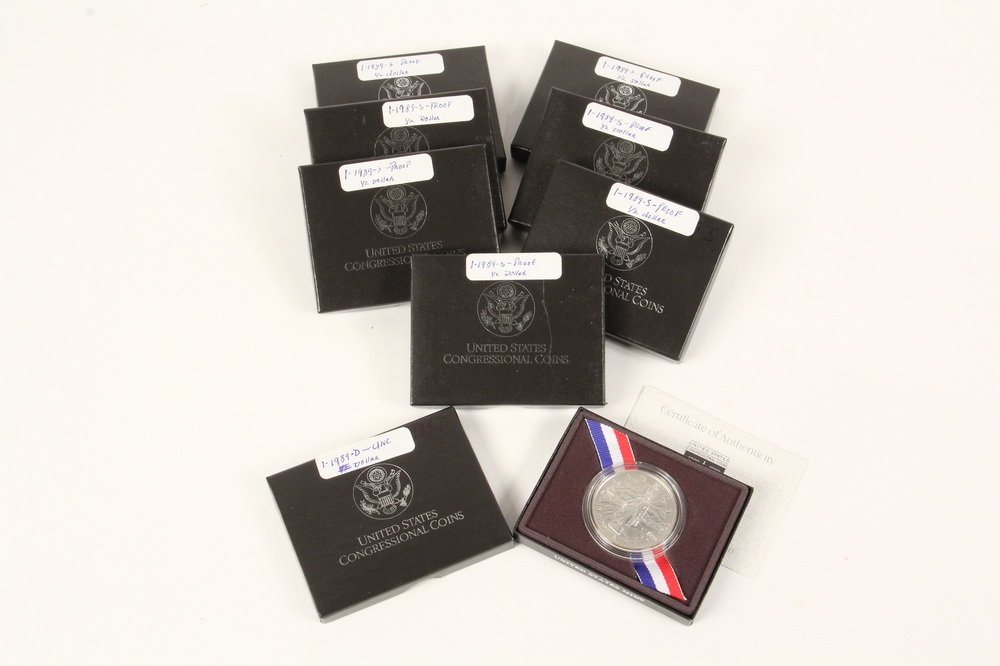 COINS - (8) Pcs include: (1) 1989 Congressional Silver (1 of 1)