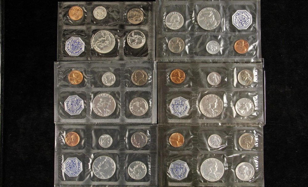 COINS - (6) US Proof Sets, includes: (1) 1958; (2) 1961; (1 of 1)