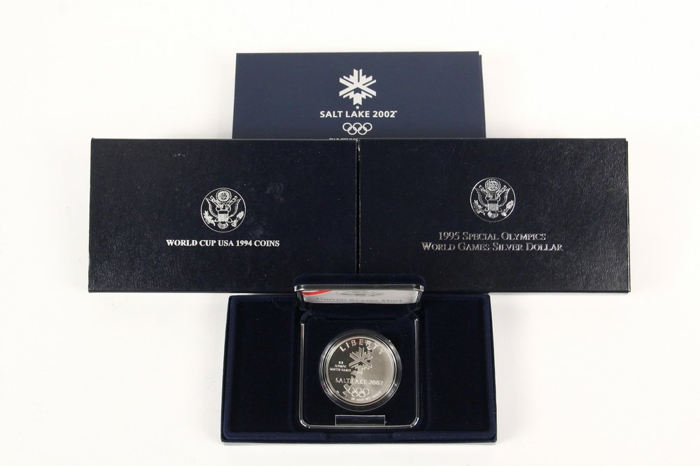 COINS - (4) US Commemorative Silver Dollars, all (1 of 1)