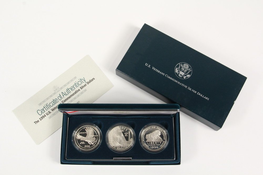 COINS - (3) Coin Silver Proof Set, 1994 Veteran's (1 of 1)